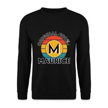 Maurice - Unisex Pullover - Schwarz - Vorne - Alina (178cm) & Michal (187cm)