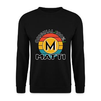 Matti - Unisex Pullover - Schwarz - Vorne - Alina (178cm) & Michal (187cm)