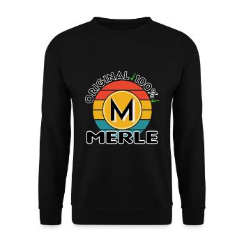 Merle - Unisex Pullover - Schwarz - Vorne - Alina (178cm) & Michal (187cm)