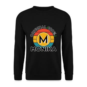 Monika - Unisex Pullover - Schwarz - Vorne - Alina (178cm) & Michal (187cm)