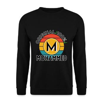 Mohammed - Unisex Pullover - Schwarz - Vorne - Alina (178cm) & Michal (187cm)
