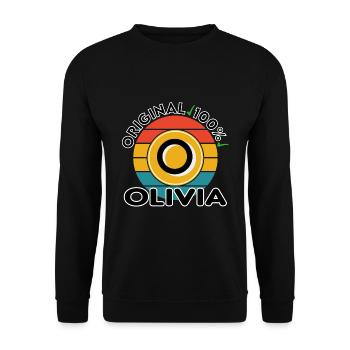 Olivia - Unisex Pullover - Schwarz - Vorne - Alina (178cm) & Michal (187cm)