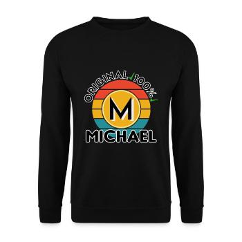 Michael - Unisex Pullover - Schwarz - Vorne - Alina (178cm) & Michal (187cm)