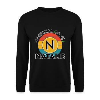 Natalie - Unisex Pullover - Schwarz - Vorne - Alina (178cm) & Michal (187cm)