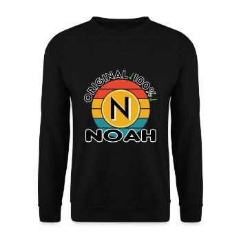 Noah - Unisex Pullover - Schwarz - Vorne - Alina (178cm) & Michal (187cm)