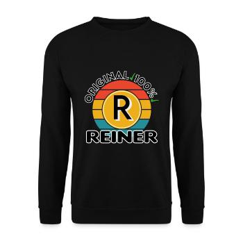 Reiner - Unisex Pullover - Schwarz - Vorne - Alina (178cm) & Michal (187cm)