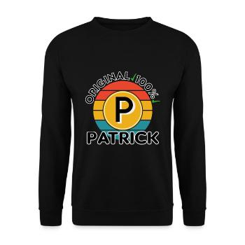Patrick - Unisex Pullover - Schwarz - Vorne - Alina (178cm) & Michal (187cm)
