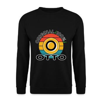 Otto - Unisex Pullover - Schwarz - Vorne - Alina (178cm) & Michal (187cm)