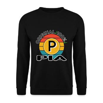 Pia - Unisex Pullover - Schwarz - Vorne - Alina (178cm) & Michal (187cm)