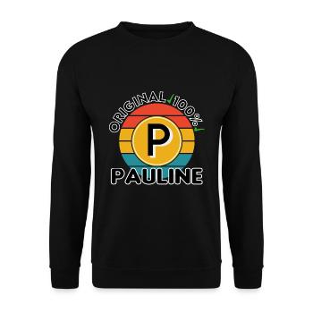Pauline - Unisex Pullover - Schwarz - Vorne - Alina (178cm) & Michal (187cm)