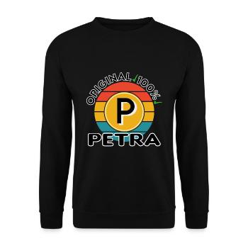 Petra - Unisex Pullover - Schwarz - Vorne - Alina (178cm) & Michal (187cm)