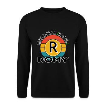 Romy - Unisex Pullover - Schwarz - Vorne - Alina (178cm) & Michal (187cm)