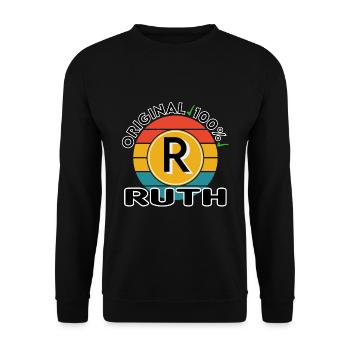 Ruth - Unisex Pullover - Schwarz - Vorne - Alina (178cm) & Michal (187cm)