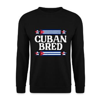 Awesome Cuban Bred Cuban Flag Pan Cubano For The - Unisex Sweatshirt - black - Front - Alina (178cm) & Michal (187cm)