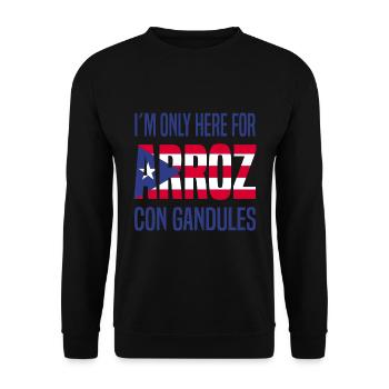 Puerto Rico | Puerto Ricaner Flagge Geschenkideen - Unisex Pullover - Schwarz - Vorne - Alina (178cm) & Michal (187cm)