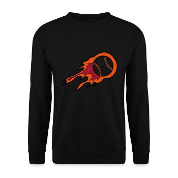 Throw the Heat Baseball Home Run Gift - Unisex Sweatshirt - black - Front - Alina (178cm) & Michal (187cm)