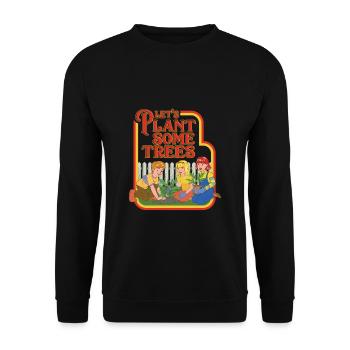 let's plant some trees - Unisex Sweatshirt - black - Front - Alina (178cm) & Michal (187cm)