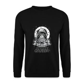 SPACE MONKEY - Unisex Sweatshirt - black - Front - Alina (178cm) & Michal (187cm)