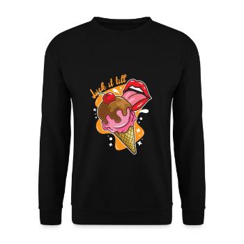 Lick it till - Unisex Sweatshirt - black - Front - Alina (178cm) & Michal (187cm)