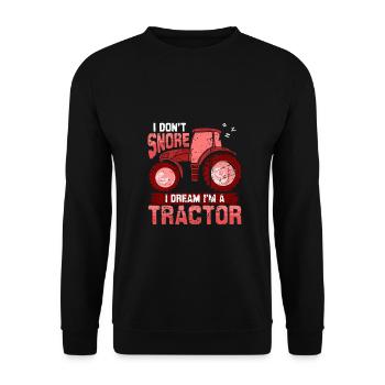 Funny gift farmer chicken tractor shirt - Unisex Sweatshirt - black - Front - Alina (178cm) & Michal (187cm)