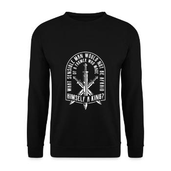 Funny Viking Viking Rune Shirt gift - Unisex Sweatshirt - black - Front - Alina (178cm) & Michal (187cm)