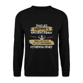 Les plus solides deviennent ostréiculteurs - Sweat-shirt Unisexe - noir - Devant - Alina (178cm) & Michal (187cm)