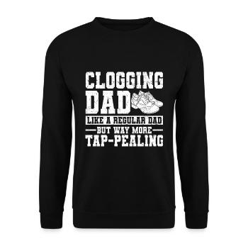 Stepptanz | Stepptänzer Tanzen Tanz Geschenkideen - Unisex Pullover - Schwarz - Vorne - Alina (178cm) & Michal (187cm)