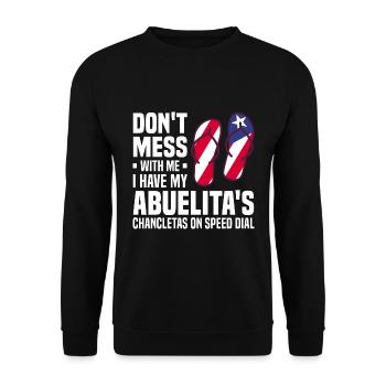 Puerto Rico Flagge | Puerto Ricaner Geschenkideen - Unisex Pullover - Schwarz - Vorne - Alina (178cm) & Michal (187cm)