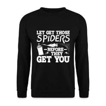 Kammerjäger Geschenk Schädlingsbekämpfer Entwester - Unisex Pullover - Schwarz - Vorne - Alina (178cm) & Michal (187cm)