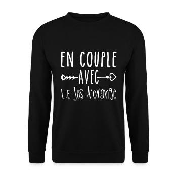 Couples with Orange Juice, Orange Juice Fans - Unisex Sweatshirt - black - Front - Alina (178cm) & Michal (187cm)