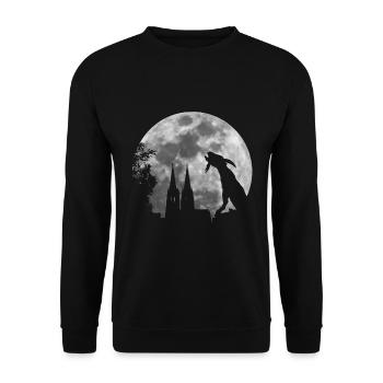 Mond-Geissbock - Unisex Sweatshirt - black - Front - Alina (178cm) & Michal (187cm)
