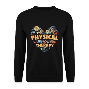 Physiotherapy Heart Physiotherapy - Unisex Sweatshirt - black - Front - Alina (178cm) & Michal (187cm)