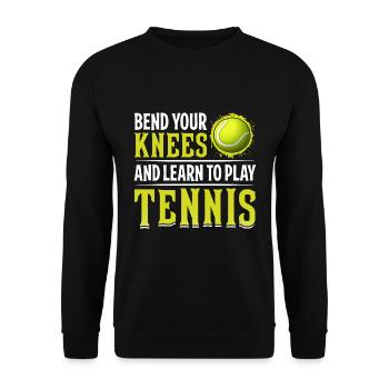 Apprendre à jouer au tennis Drôles de sportifs - Sweat-shirt Unisexe - noir - Devant - Alina (178cm) & Michal (187cm)