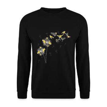 Perroquet Oiseau Cadeau Pissenlit Perruche - Sweat-shirt Unisexe - noir - Devant - Alina (178cm) & Michal (187cm)