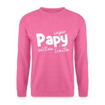 Super papy - Sweat-shirt Unisexe - rose - Devant