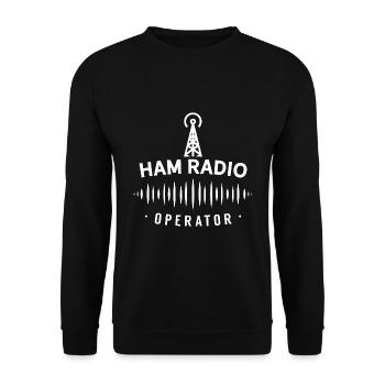 Amateurfunk Amateurfunker RAdio - Unisex Pullover - Schwarz - Vorne - Alina (178cm) & Michal (187cm)