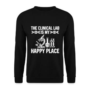Medizinische Laboranten | Labor Chemie Geschenke - Unisex Pullover - Schwarz - Vorne - Alina (178cm) & Michal (187cm)