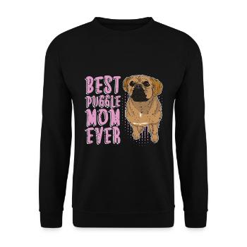 Best Puggle Mom Dogs Mother's Day Gift Puggle - Unisex Sweatshirt - black - Front - Alina (178cm) & Michal (187cm)