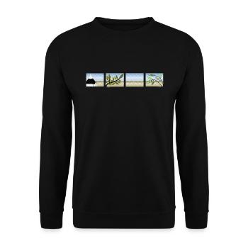 Apulia Spirit - Unisex Sweatshirt - black - Front - Alina (178cm) & Michal (187cm)