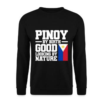 Philippinen Urlaub | Strand Filipino Geschenkidee - Unisex Pullover - Schwarz - Vorne - Alina (178cm) & Michal (187cm)