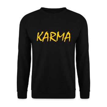 Karma - Sweat-shirt Unisexe - noir - Devant - Alina (178cm) & Michal (187cm)