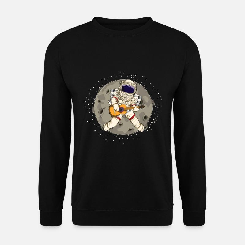 Gitarrist Astronaut Gitarre Geschenk Weltraum - Unisex Pullover - Schwarz