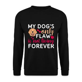 Golden Retriever Dog's Only Flaw Funny Graphics - Unisex Sweatshirt - black - Front - Alina (178cm) & Michal (187cm)