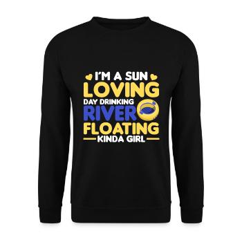Rafting Wassersport | River Tubing Fluss Geschenke - Unisex Pullover - Schwarz - Vorne - Alina (178cm) & Michal (187cm)