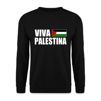 Viva palestina - Unisex Sweatshirt - black - Front - Alina (178cm) & Michal (187cm)