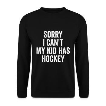 Hockey Parent Hockey Mom Dad Funny - Unisex Sweatshirt - black - Front - Alina (178cm) & Michal (187cm)