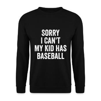 Baseball Parent Baseball Mom Dad Funny - Unisex Sweatshirt - black - Front - Alina (178cm) & Michal (187cm)