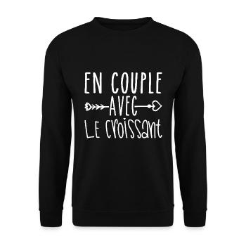 Couples with Crescent, Crescent Fans Gift - Unisex Sweatshirt - black - Front - Alina (178cm) & Michal (187cm)