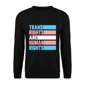 Trans Égalité des droits LGBT Transgenres - Sweat-shirt Unisexe - noir - Devant - Alina (178cm) & Michal (187cm)