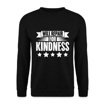 Awesome Will Repair For Kindness A Repairman - Unisex Sweatshirt - black - Front - Alina (178cm) & Michal (187cm)